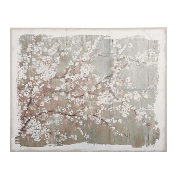 Maisons du Monde NORA - Lienzo de lino con estampado floral 152x122