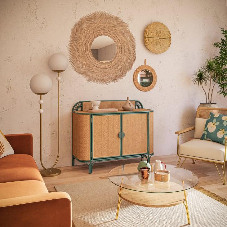 Maisons Du Monde Noria - Aplique De Pared De Metal Dorado