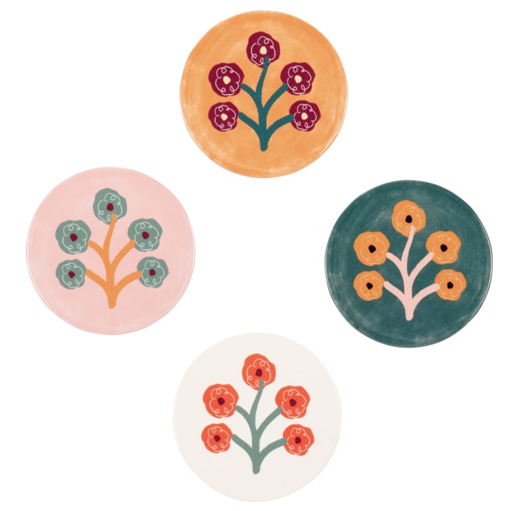 Maisons du Monde Norwich - Lote de 2 - Set de 4 posavasos de gres multicolor