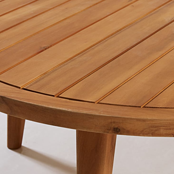 Maisons Du Monde Noumea - Mesa De Centro De Jardín Redonda De Madera De Acacia Maciza