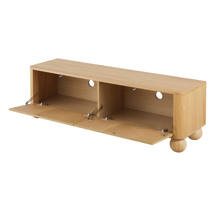Maisons Du Monde NUMBAT - Mueble De TV Con 2 Puertas Con Líneas Grabadas