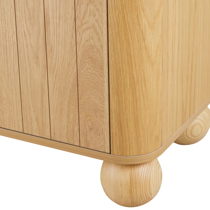 Maisons Du Monde NUMBAT - Mueble De TV Con 2 Puertas Con Líneas Grabadas