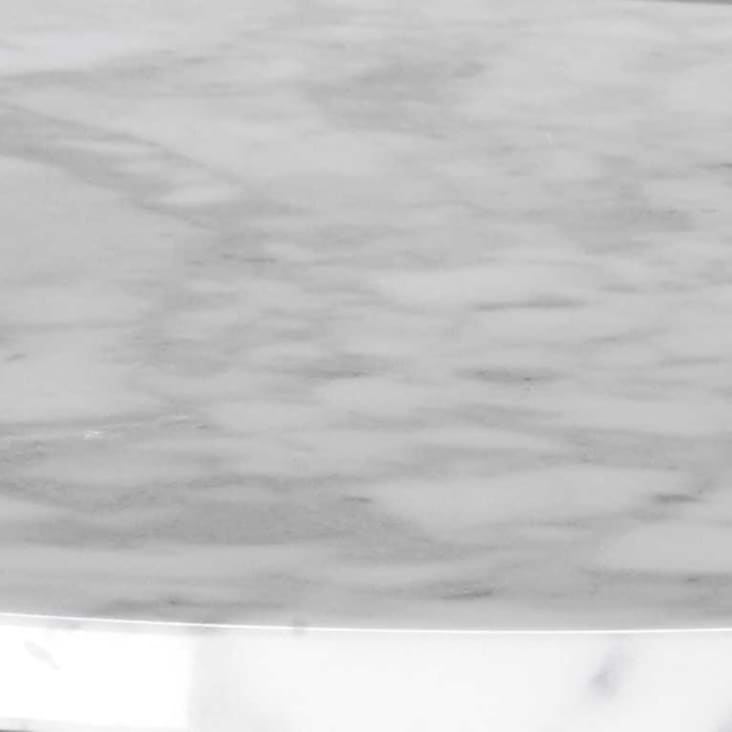 Maisons Du Monde Odyssee - Mesa Auxiliar De Mármol Claro Y Metal Dorado