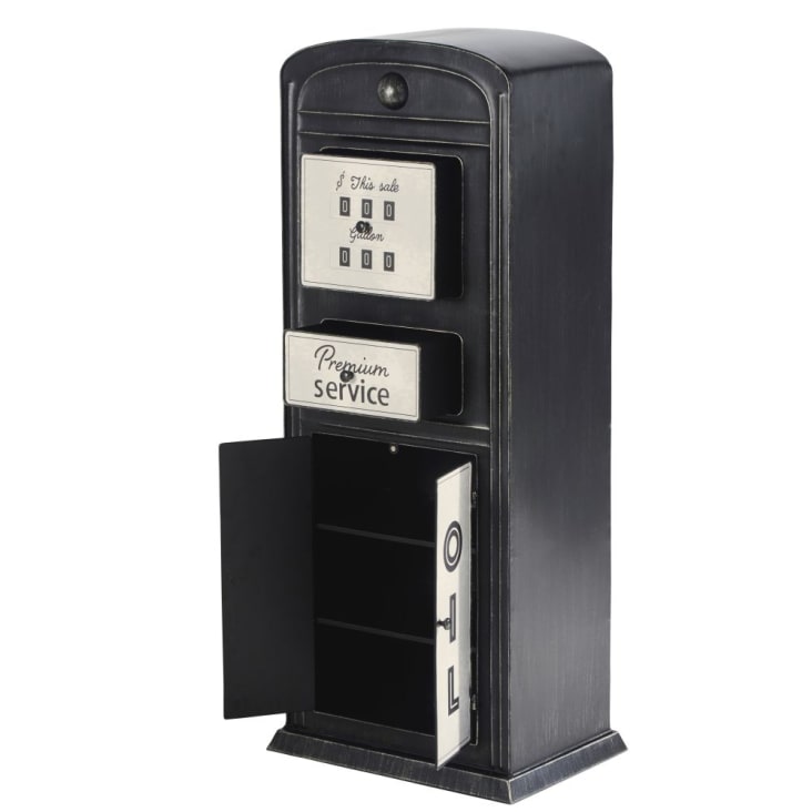 Maisons Du Monde OHIO - Mueble De Almacenaje Surtidor De Metal Negro Y Blanco