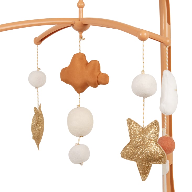 Maisons Du Monde OIA - Móvil Musical Para Bebé En Blanco Beige Terracota Y Rosa
