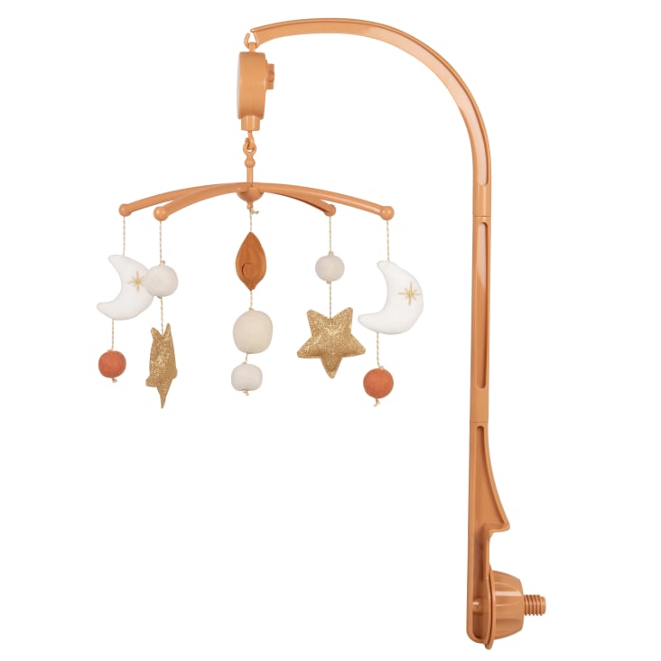 Maisons du Monde OIA - Móvil musical para bebé en blanco beige terracota y rosa