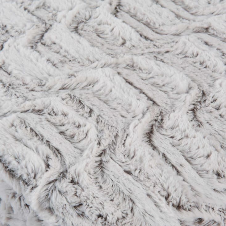 Maisons Du Monde Olaus - Manta De Imitación A Piel Gris 150x250