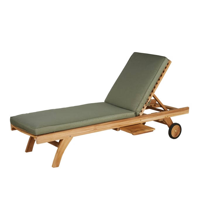 Maisons Du Monde Oleron - Colchón De Tumbona De Poliéster Reciclado Verde Caqui