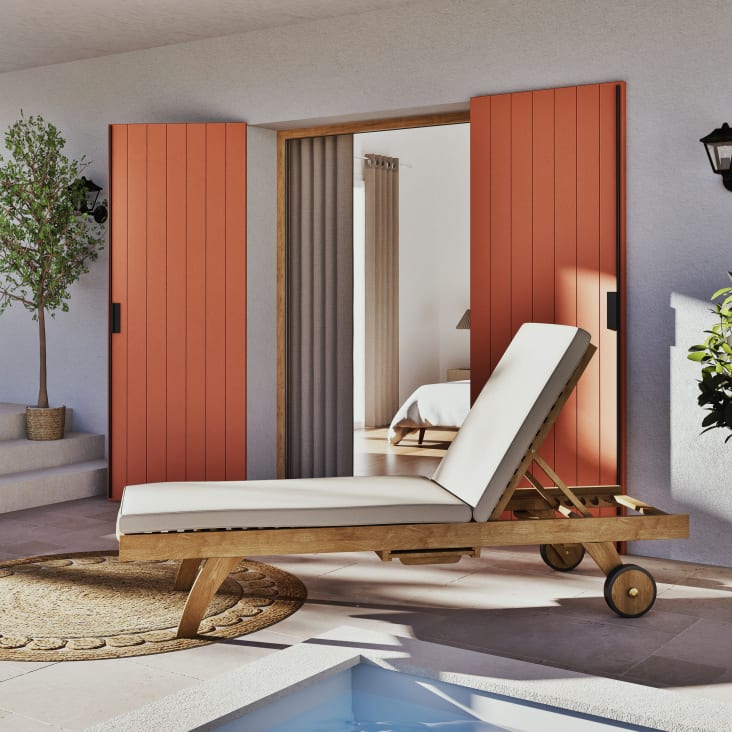 Maisons Du Monde Oleron - Colchoneta De Tumbona De Poliéster Reciclado Color Topo