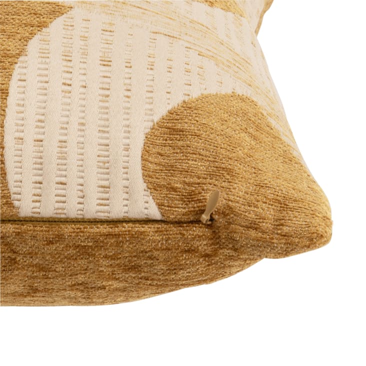 Maisons Du Monde Oliver - Funda De Cojín En Tejido Jacquard Ocre Amarillo De 40x40 Cm
