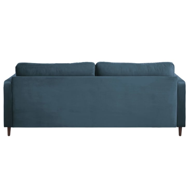 Maisons Du Monde Olivia - Sofá Cama De 3/4 Plazas De Terciopelo Azul
