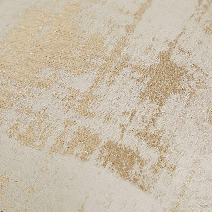 Maisons Du Monde OLIVO - Cojín De Tejido De Jacquard En Blanco Y Dorado 45x45