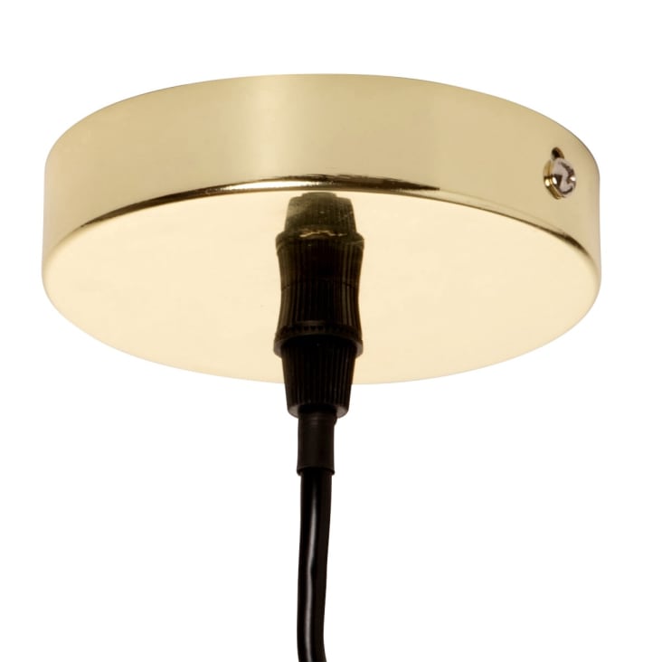 Maisons Du Monde OMAJA - Lámpara De Techo De Cristal Ambarino Y Metal Dorado