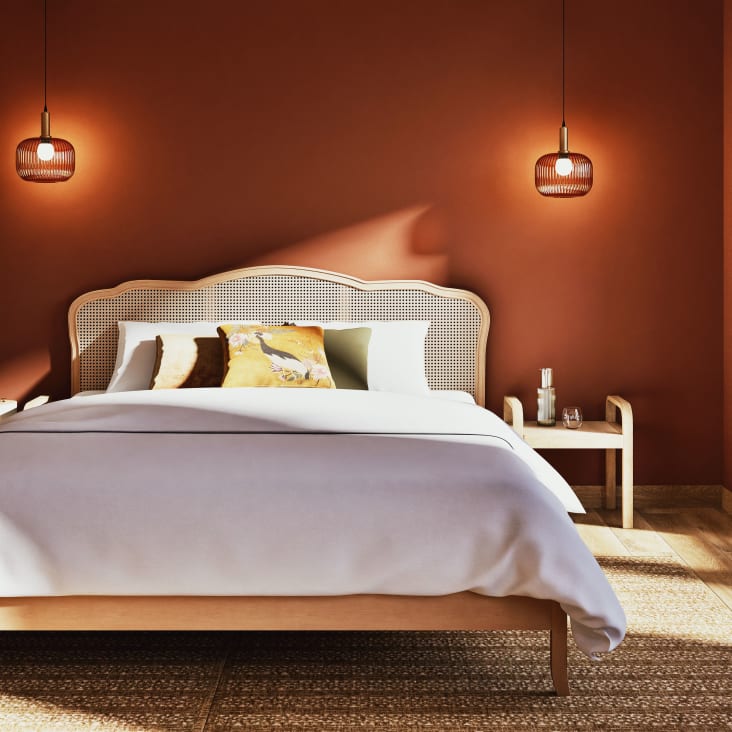 Maisons Du Monde OMAJA - Lámpara De Techo De Cristal Ambarino Y Metal Dorado