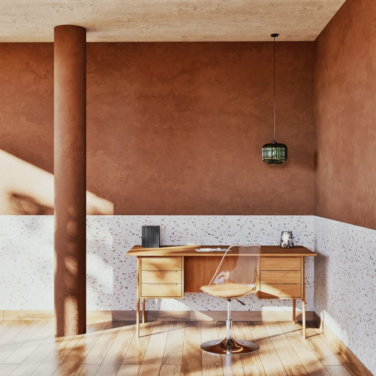 Maisons Du Monde Omaja - Lámpara De Techo De Cristal Tintado Verde D.24