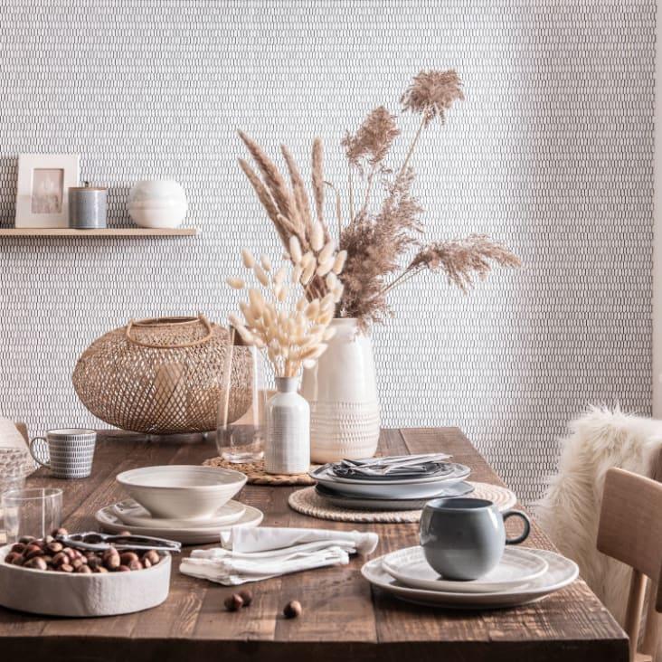 Maisons Du Monde ONGAKU - Lote De 2 - Taza De Cerámica Azul Grisácea