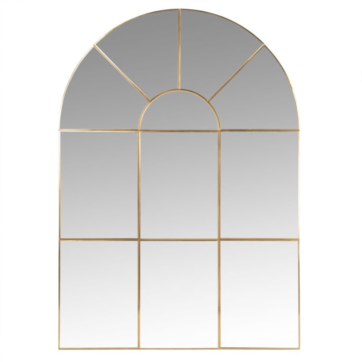 Maisons Du Monde ORANGERIE - Espejo De Metal Dorado 50x70