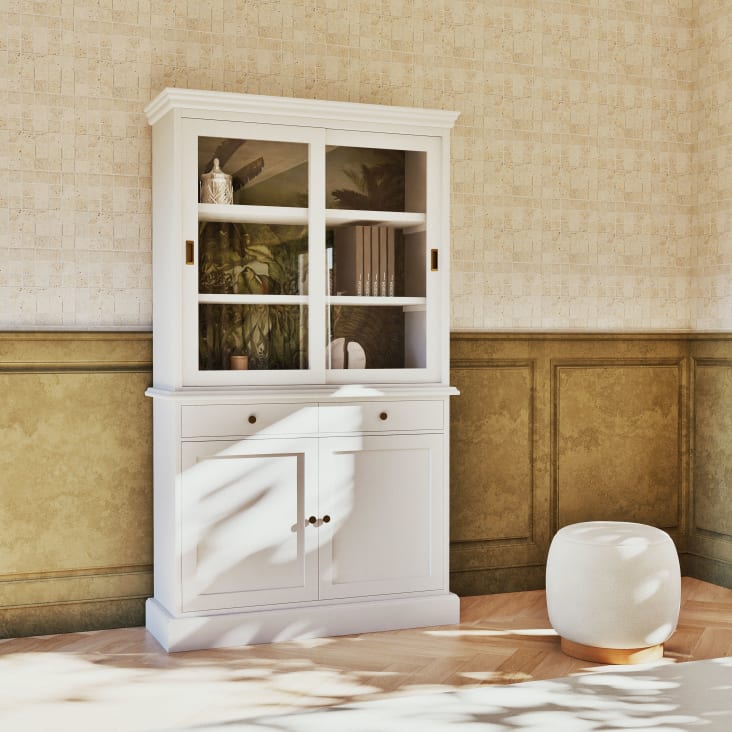 Maisons Du Monde Orlli - Puf Tapizado En Tejido Rizado Color Crudo