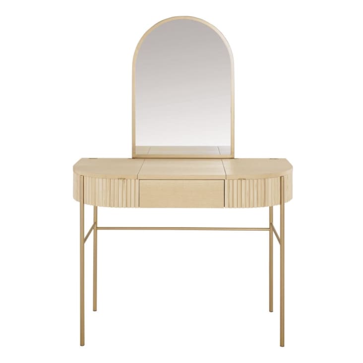 Maisons du Monde Ormond - Tocador con 2 puertas trampilla y 1 cajón en metal en color latón