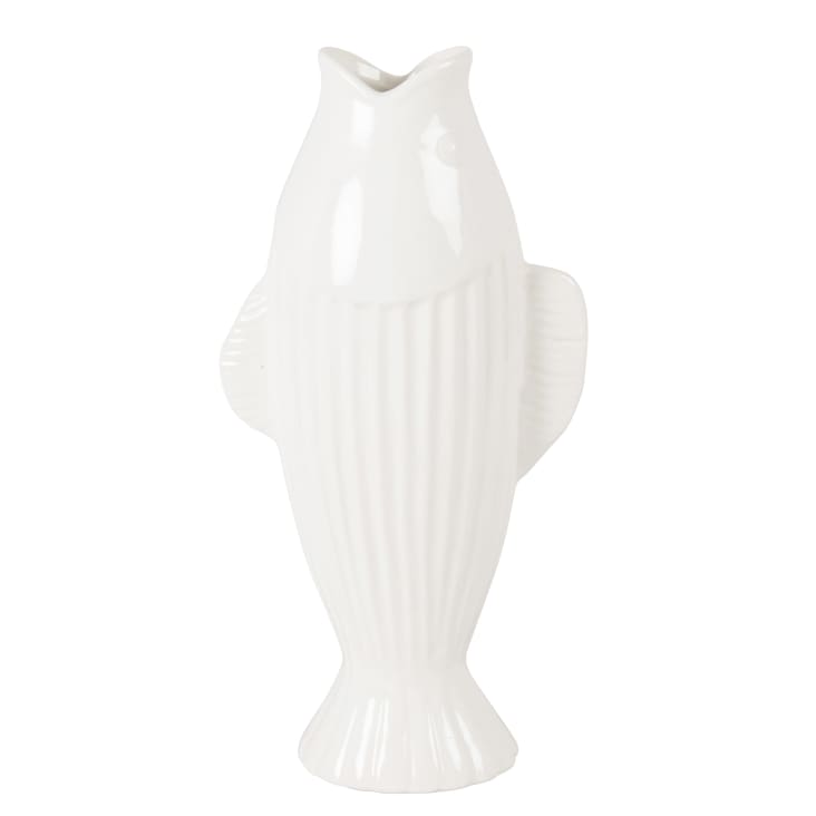 Maisons du Monde Orphie - Jarra con forma de pez de gres blanco 0 8L