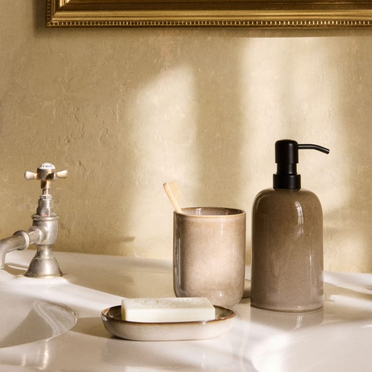 Maisons Du Monde Osakan - Dispensador De Jabón De Cerámica Beige