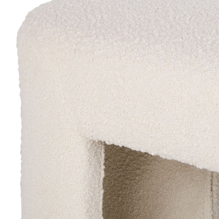 Maisons Du Monde Oscary - Banco Pie De Cama De Tela De Rizo Beige