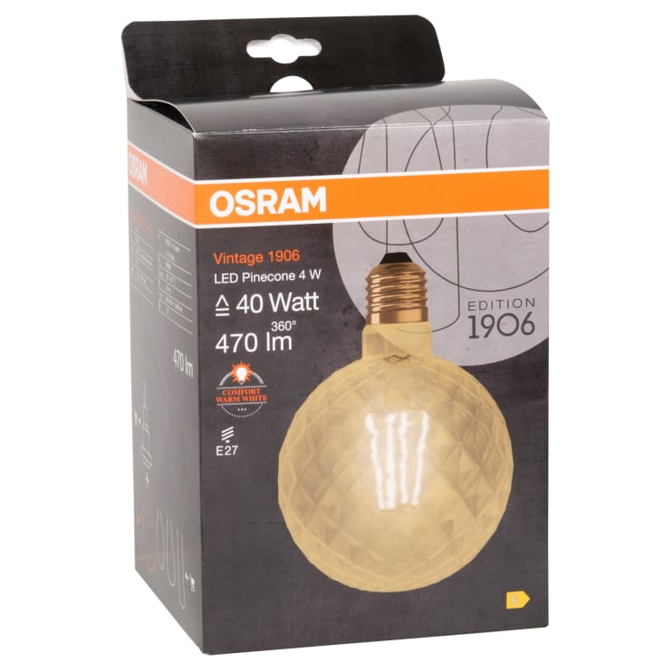 Maisons du Monde Osram - Bombilla vintage facetada dorada