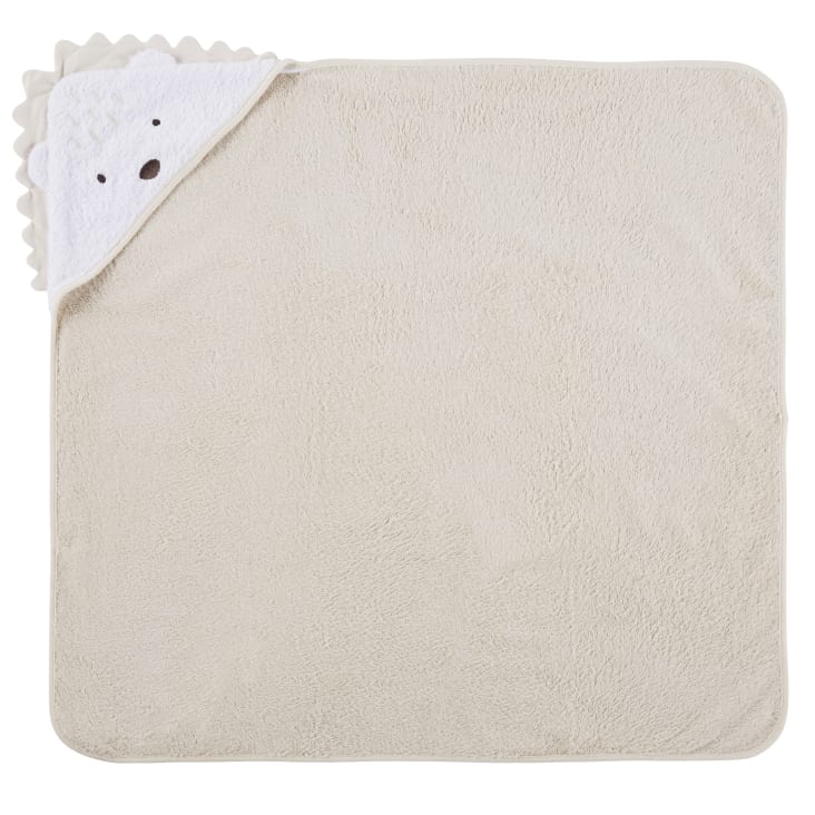 Maisons Du Monde Oulanka - Albornoz De Algodón Orgánico Beige Con Capucha De Erizo 80x80
