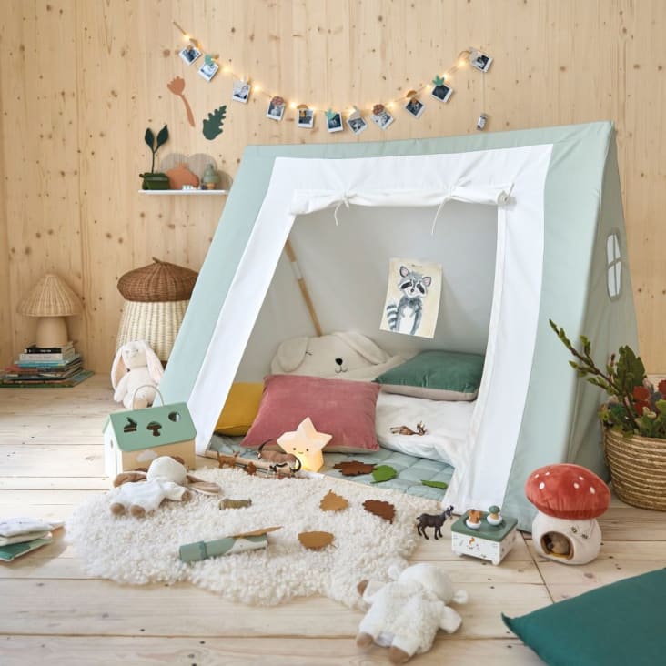 Maisons Du Monde OULANKA - Peluche De Seta Y Erizo En Blanco Rojo Y Marrón