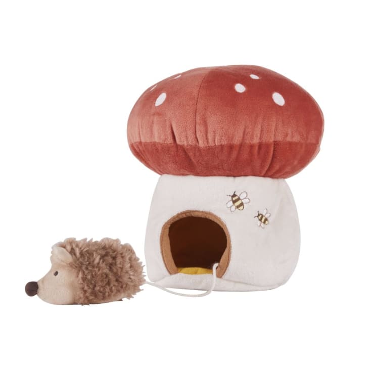Maisons du Monde OULANKA - Peluche de seta y erizo en blanco rojo y marrón