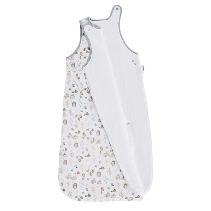 Maisons Du Monde OULANKA - Saco De Dormir Para Bebé En Nido De Abeja De Algodón Con Estampado De Bosque Blanco