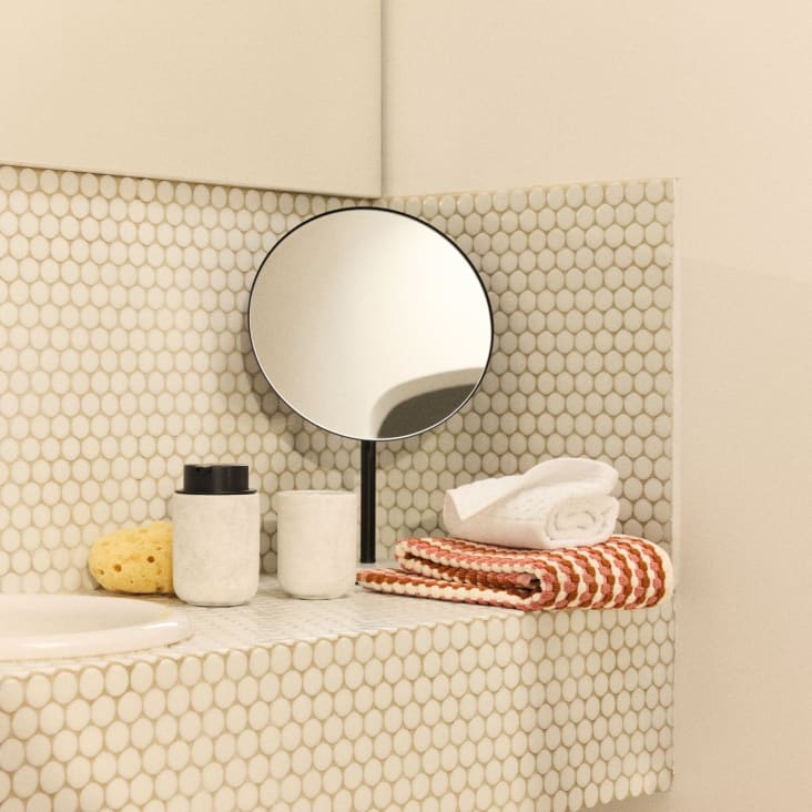 Maisons Du Monde Oulu - Dispensador De Jabón De Porcelana Blanca