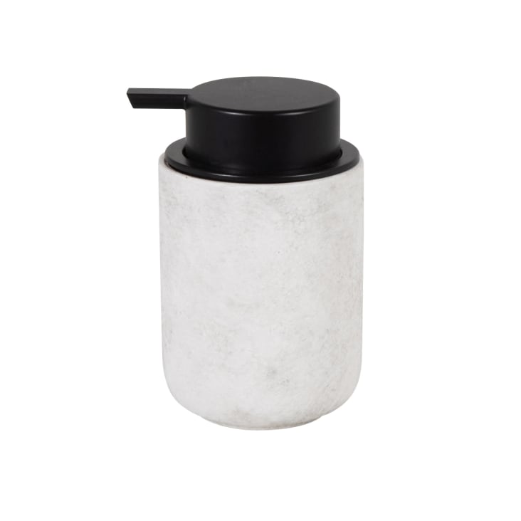 Maisons du Monde Oulu - Dispensador de jabón de porcelana blanca