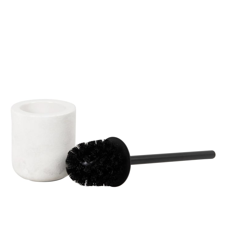 Maisons Du Monde Oulu - Escobilla De Baño Con Escobillero De Porcelana Blanco Roto