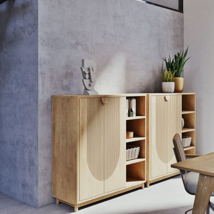 Maisons Du Monde OURIKA - Figura De Rostro Abstracto En Cemento Gris Alt. 40