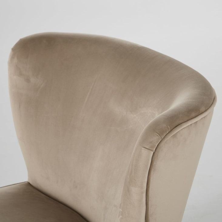 Maisons Du Monde Palm - Sillón Vintage Y Terciopelo Beige