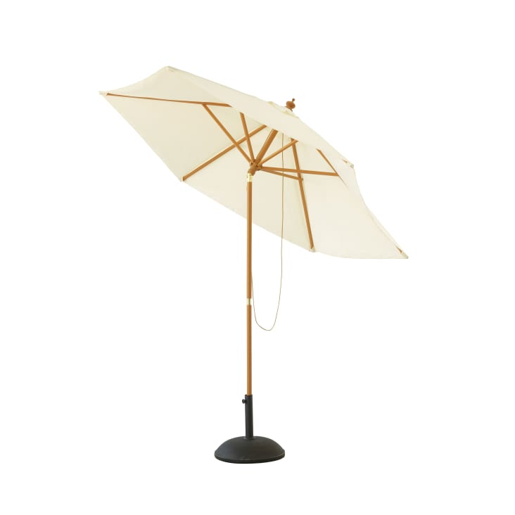 Maisons du Monde Palma - Sombrilla abatible de aluminio y tela de color crudo 3 x 3 m