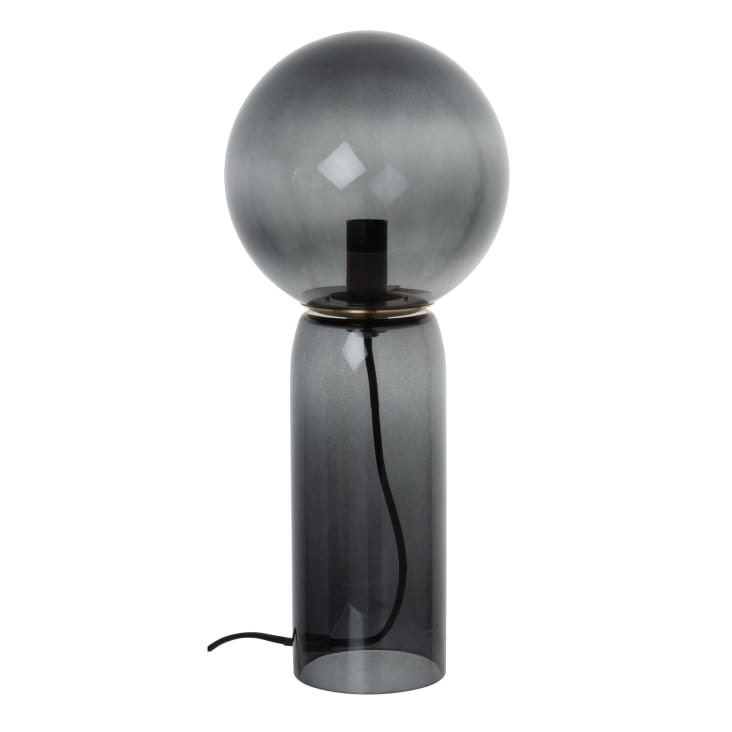 Maisons du Monde Palo - Lámpara de cristal gris antracita