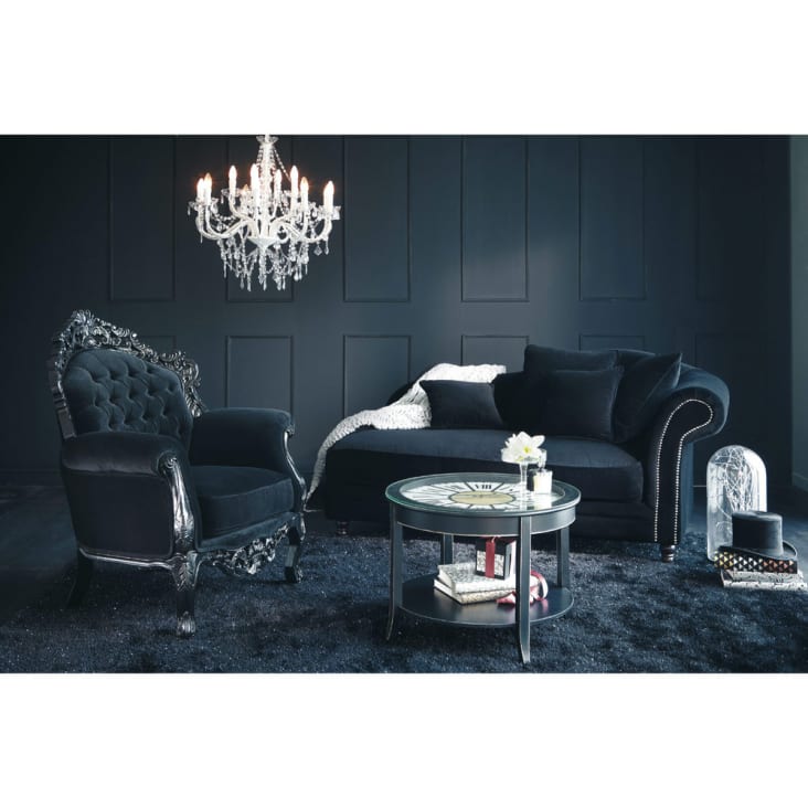 Maisons Du Monde Pampilles - Lámpara De Araña Con Lagrimas De Metal Blanco D.75