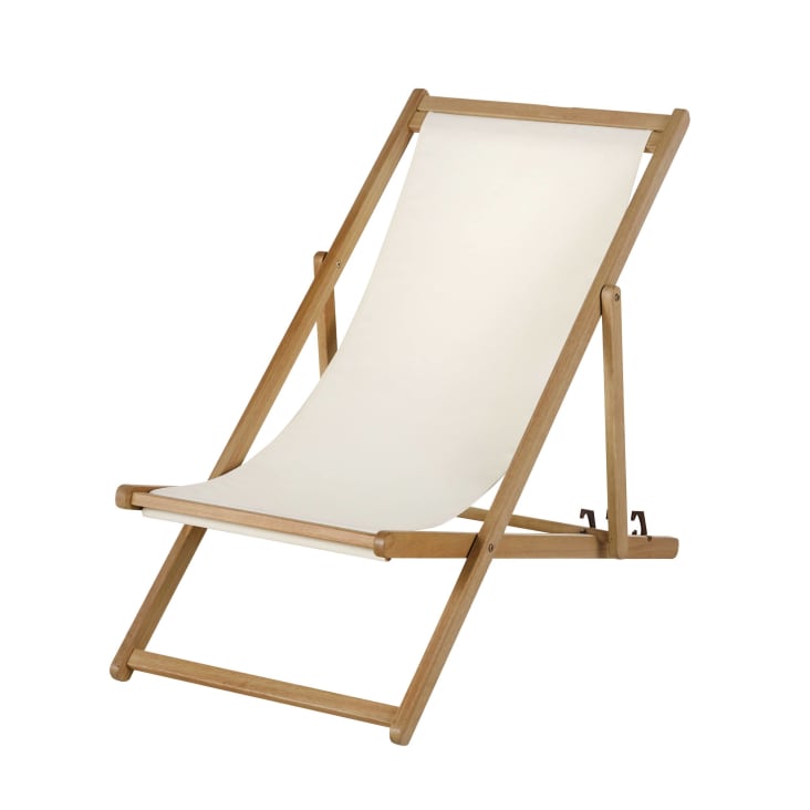 Maisons du Monde Panama - Tumbona/hamaca plegable crudo de eucalipto maciza