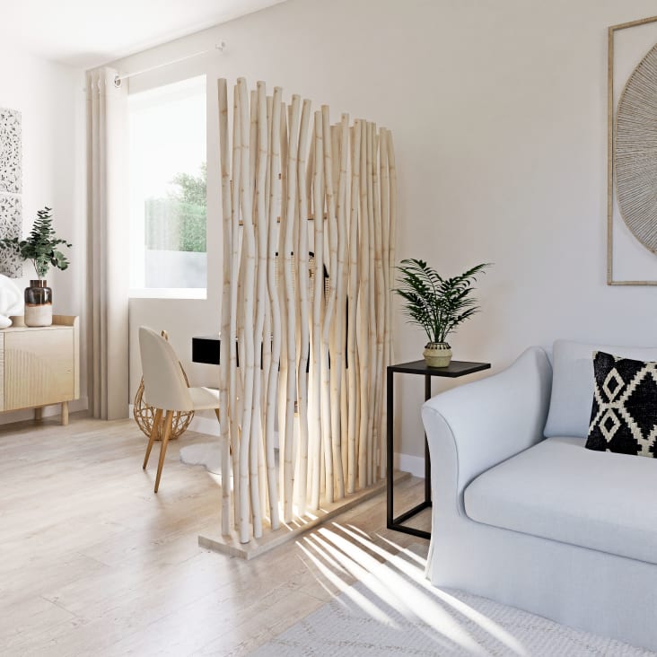 Maisons Du Monde Panamara - Biombo De Madera De Teca Marrón