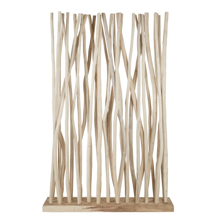 Maisons du Monde Panamara - Biombo de madera de teca marrón