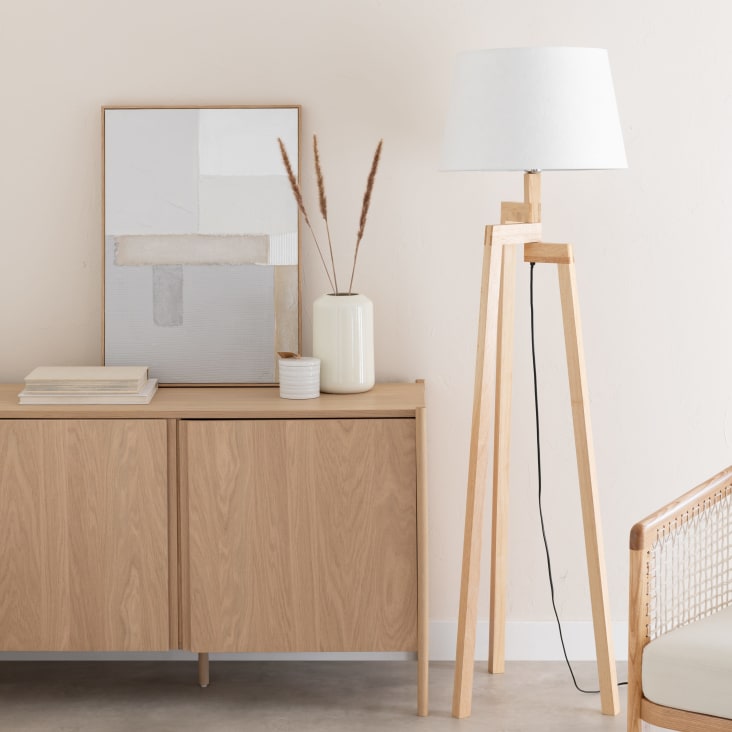 Maisons Du Monde Pantalla Para Lámpara De Techo De Papel Maché Blanco D.45