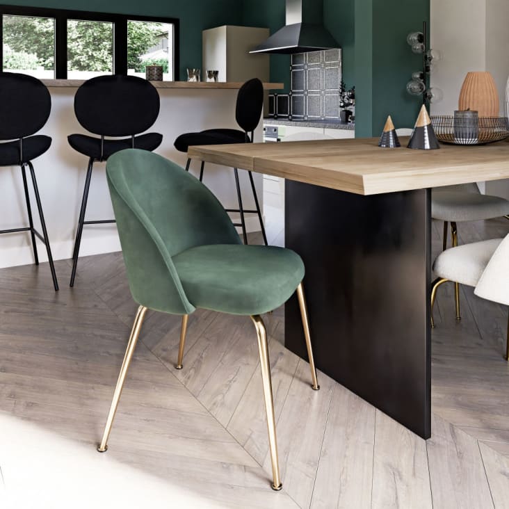 Maisons Du Monde Papelera De Metal Calado Negro Y Dorado