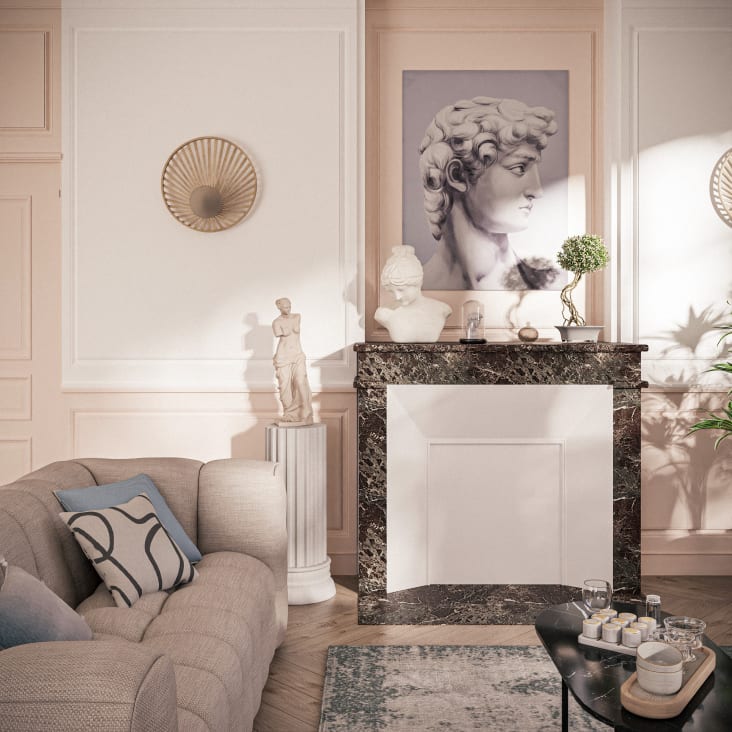 Maisons Du Monde PAULINE - Figura De Diosa De Polirresina De Color Beige Rosado Alt. 63