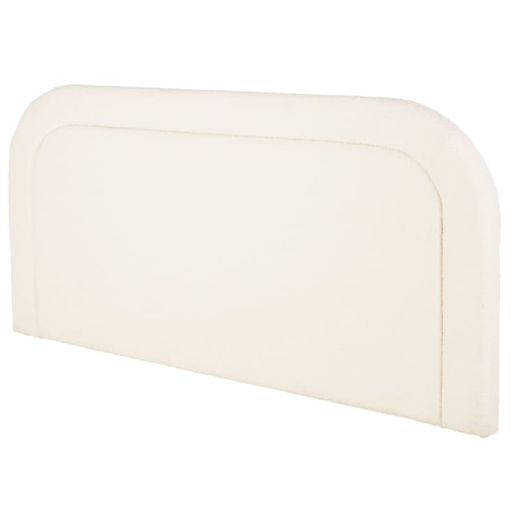 Maisons Du Monde Pavlova - Cabecero Blanco En Tejido Rizado Efecto Lana De 160 Cm