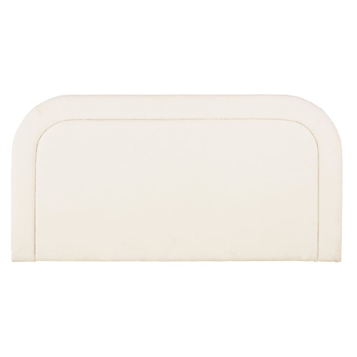 Maisons du Monde Pavlova - Cabecero blanco en tejido rizado efecto lana de 160 cm