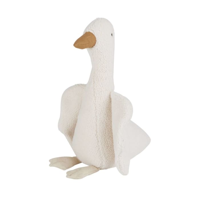 Maisons du Monde Peluche infantil de oca blanco beige y marrón Alt. 34 5