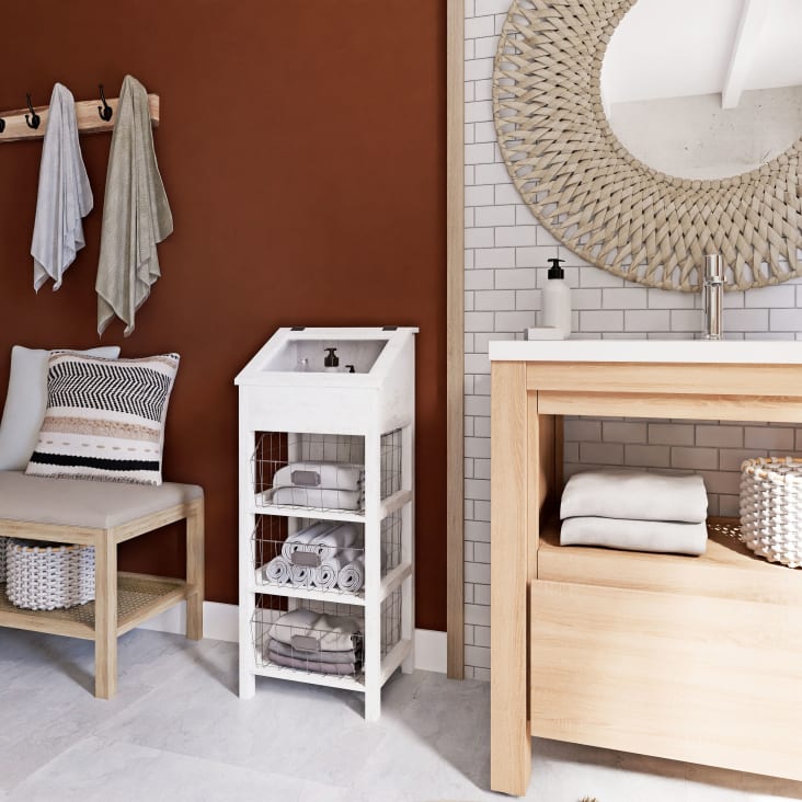 Maisons Du Monde Perchero De 5 Ganchos De Roble Y Metal