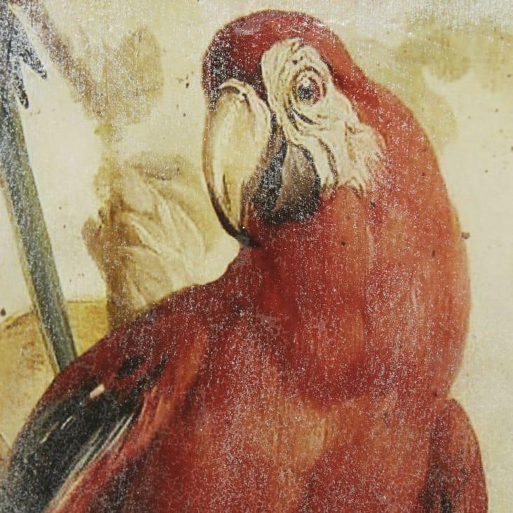 Maisons Du Monde Perroquet - Aparador Con 2 Puertas Y 2 Cajones Negro Con Estampado De Loros